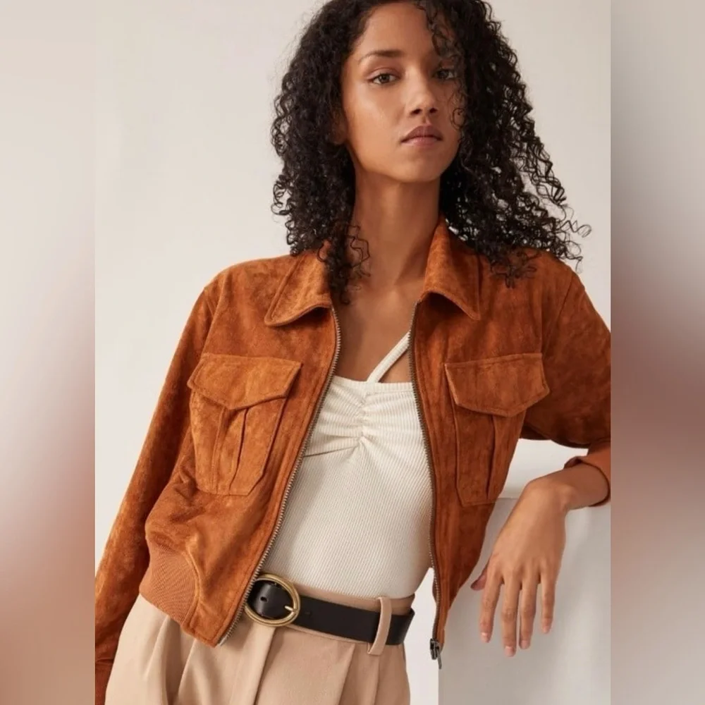 BLANKNYC Aviator Jacket
Poker Face Charlie Cale Suede Bomber Jacket 🔥 - Picture 2 of 8